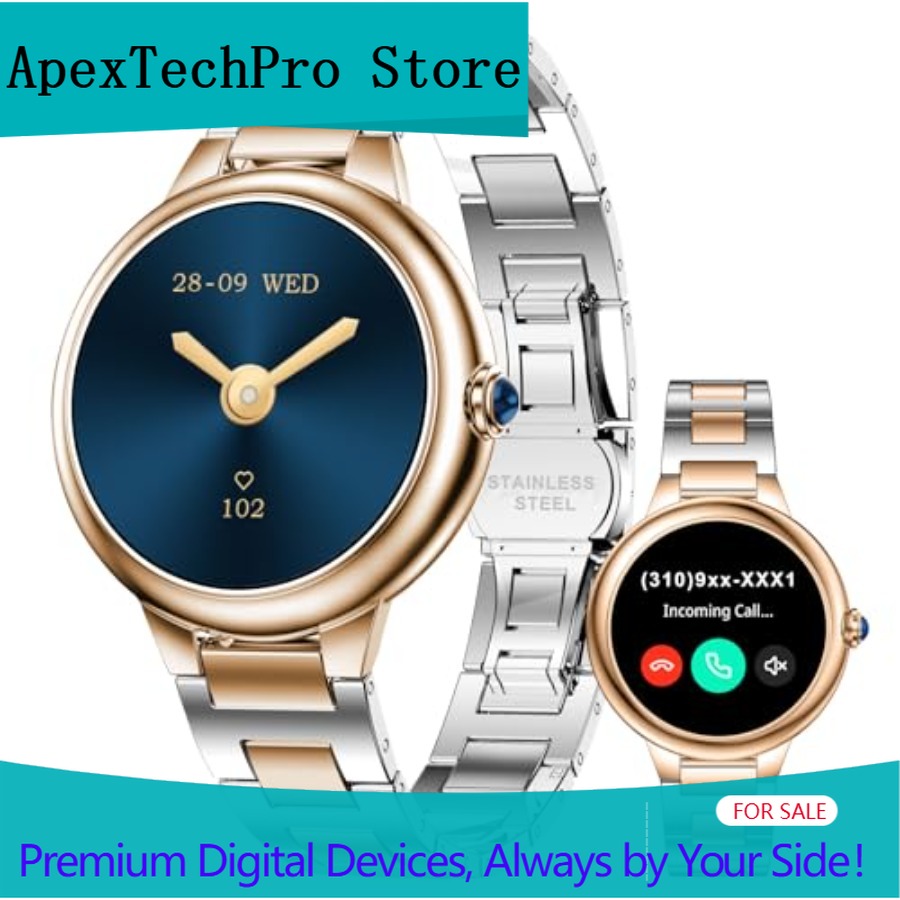 Luxury Watch Image - ApexTP Luksusowy Smartwatch Damski z Wyświetlaczem