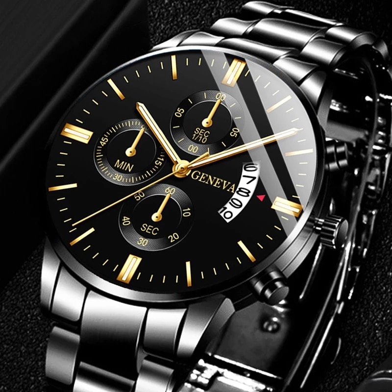 Seiko Watch 5 Sports - Moda męska czarny zegarek ze stali