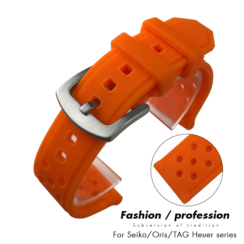 Seiko Watch 5 Sports - Miękki silikonowy pasek do zegarka 20mm