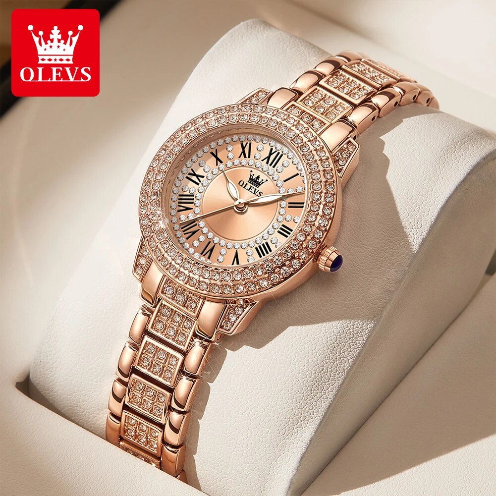 Luxury Watch For Sale - OLEVS 9943 luksusowy cały diamentowy oryginalny