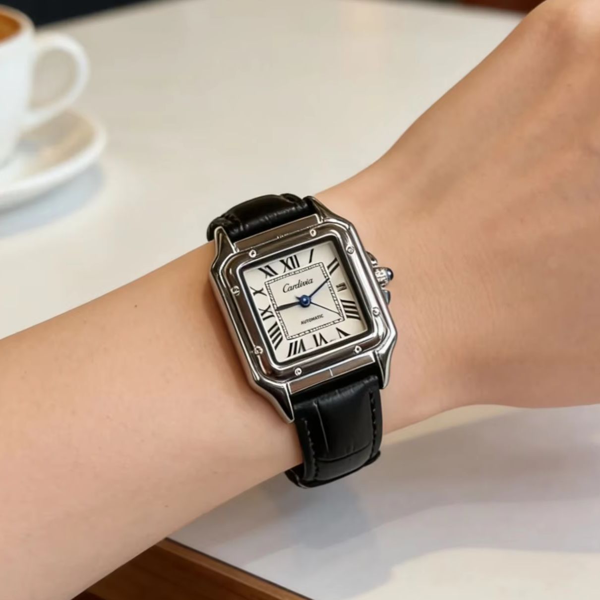 Cartier Watch Santos - Damski zegarek kwarcowy w stylu retro