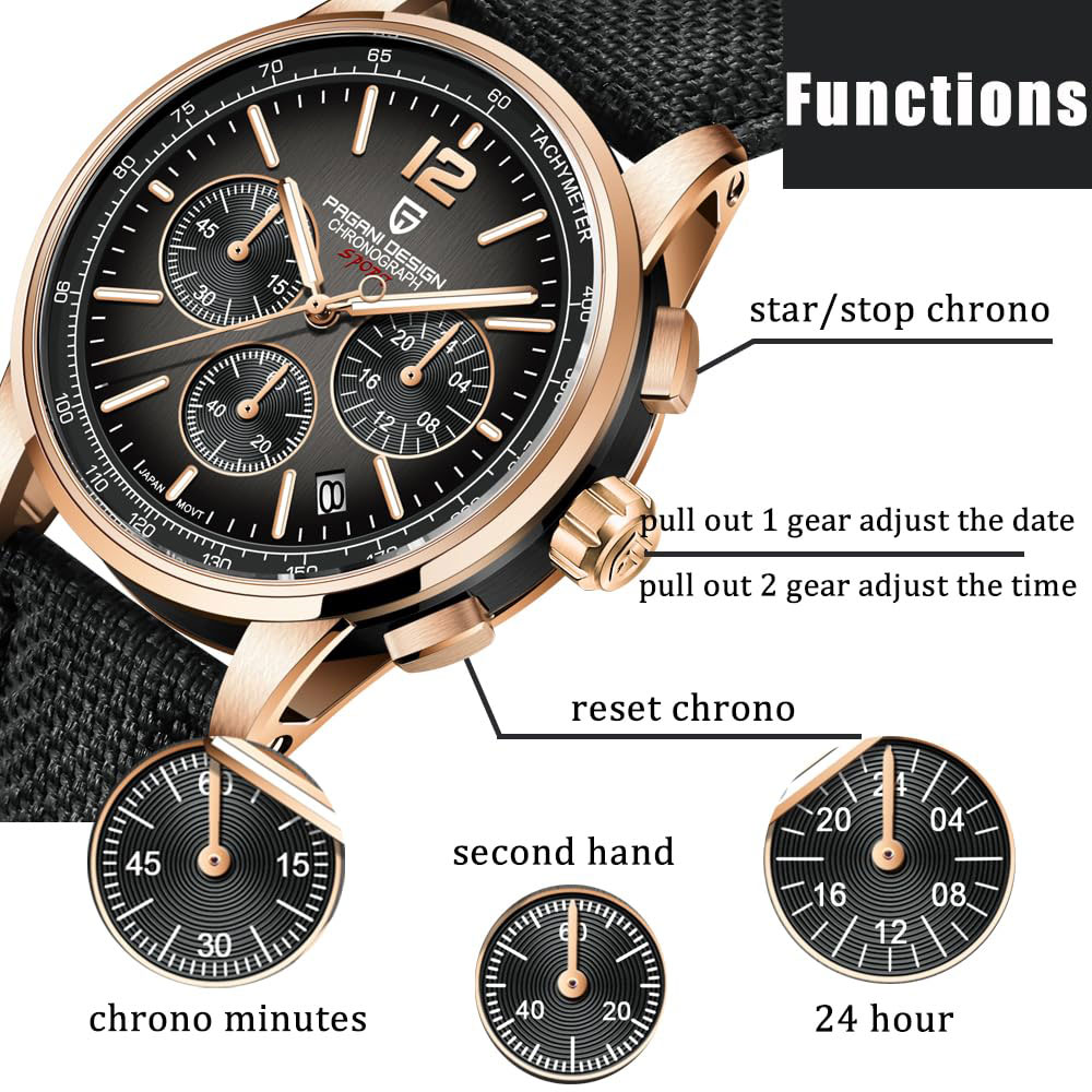 Luxury Watch For Sale - PAGANI DESIGN Nowy Męski Zegarek 41mm