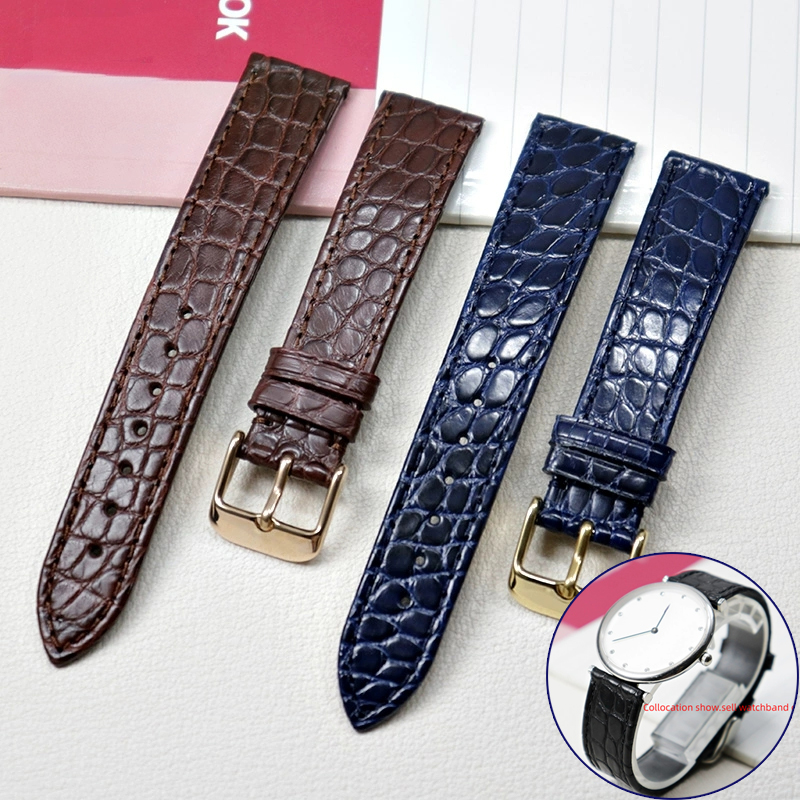 Cartier Watch Santos - Cienki pasek ze skóry krokodyla do