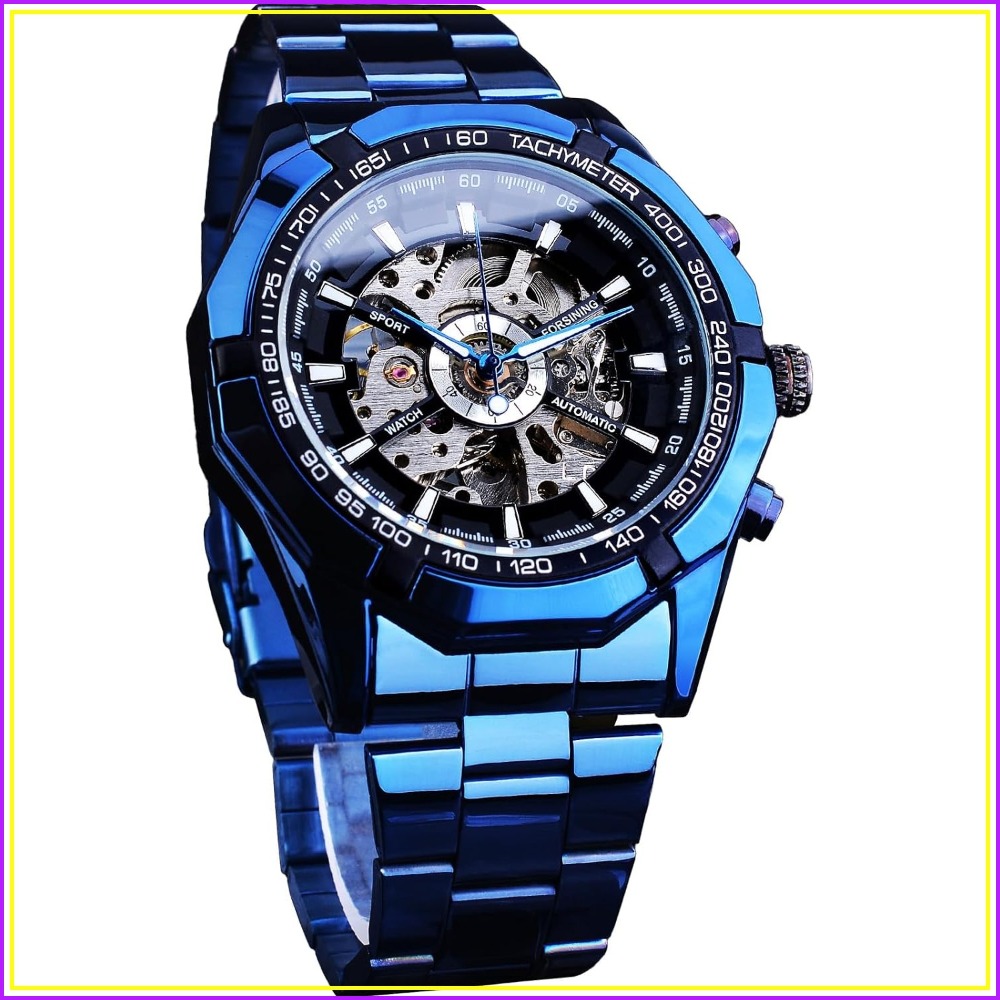 Luxury Watch Image - Męski zegarek mechaniczny szkieletowy z automatycznym