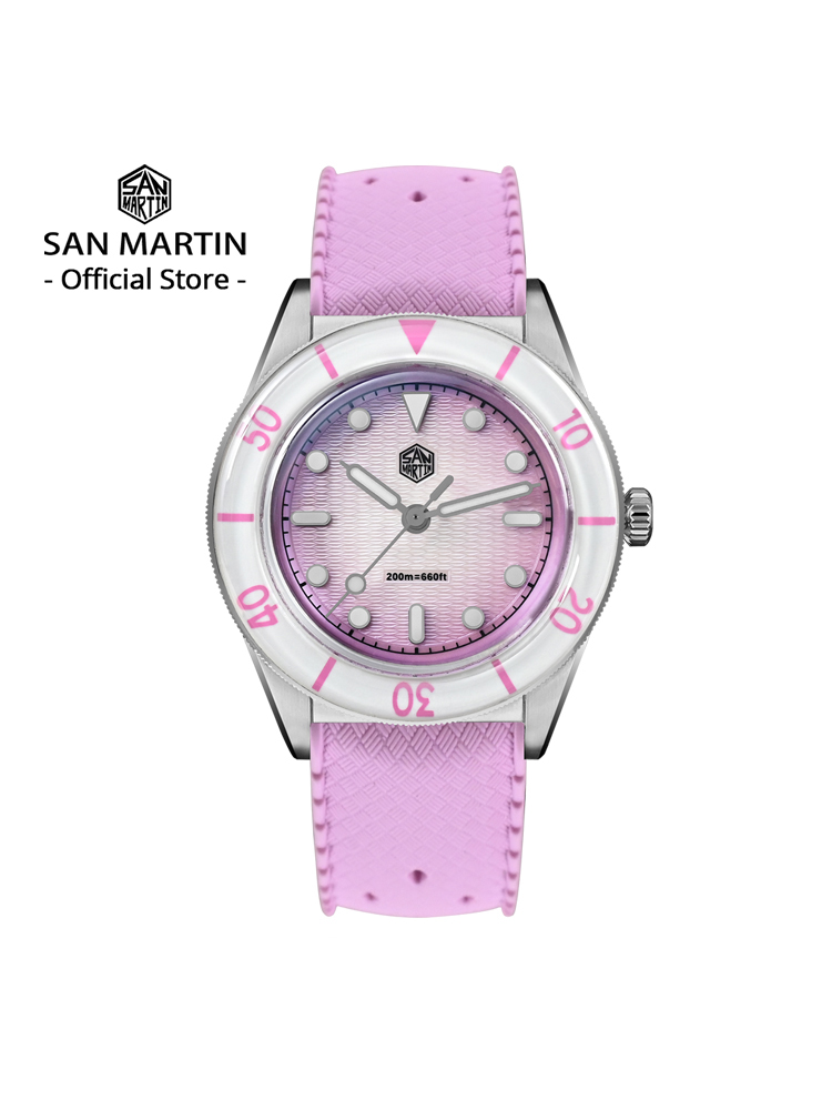 Guilloché Dial Watch - Zegarek damski San Martin 2026 32.5mm