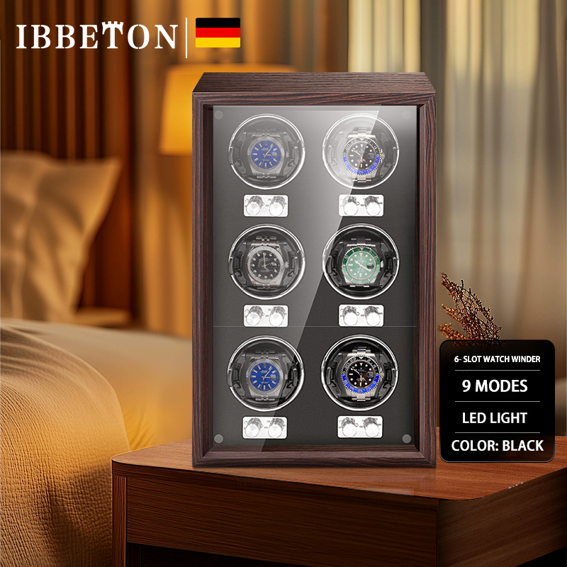 Luxury Watch All Black - IBBETON luksusowa marka drewniana nawijarka do