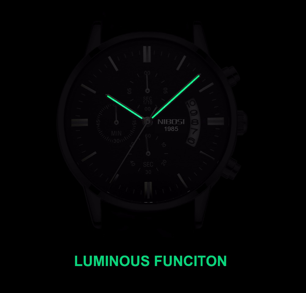 NIBOSI czarny zegarek kwarcowy – Luxury Watch All Black recenzja i cena