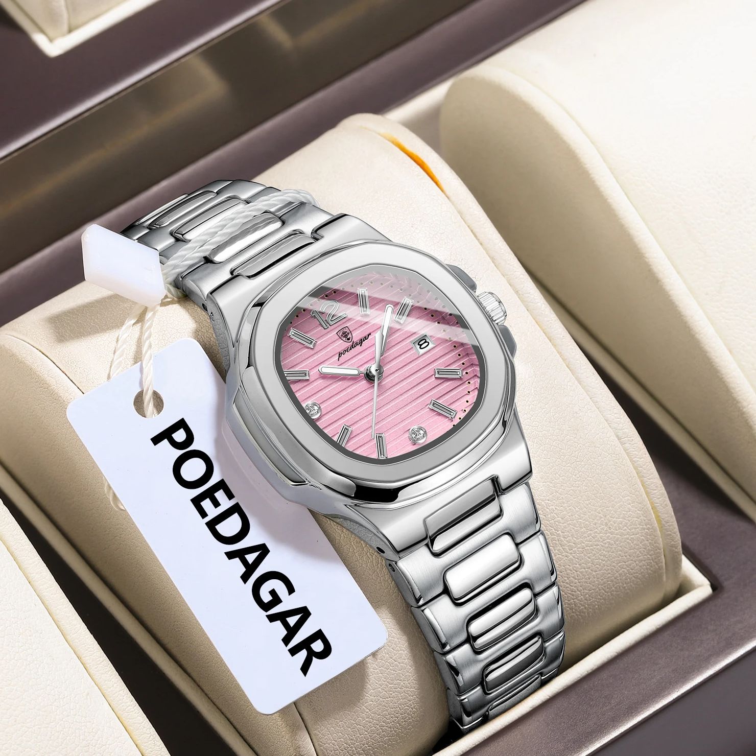 POEDAGAR Kwadratowy Zegarek Da – Luxury Watch For Sale recenzja i cena