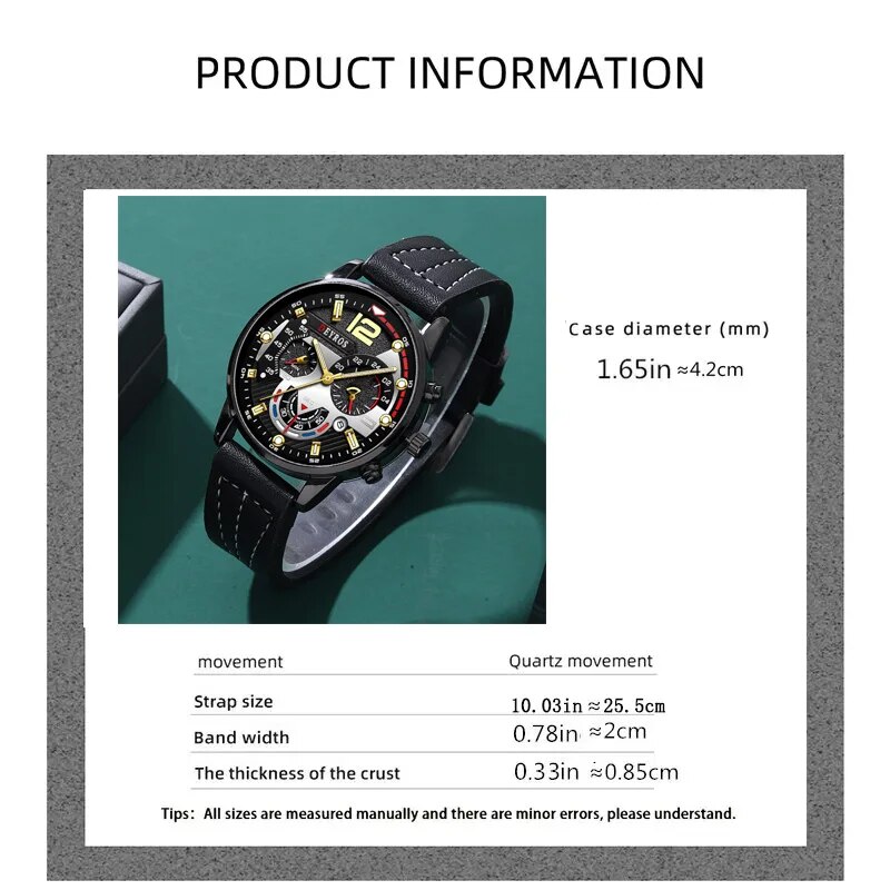 3 szt. Zestaw modne męskie zeg – Luxury Watch All Black recenzja i cena