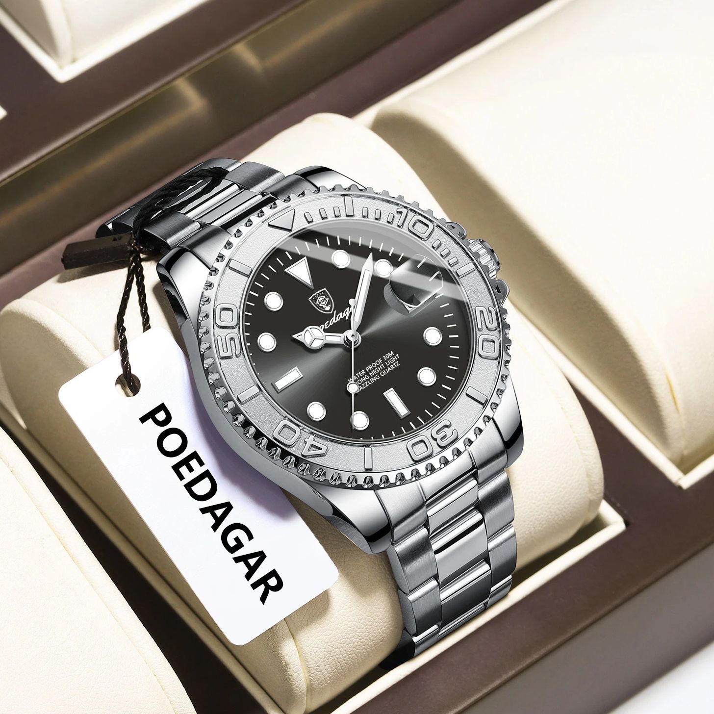 POEDAGAR Modny Męski Zegarek S – Luxury Watch Business recenzja i cena